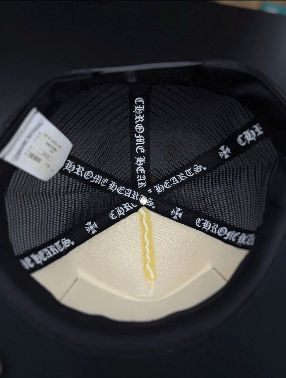 Chrome Hearts Black Patch Trucker Hollywood White