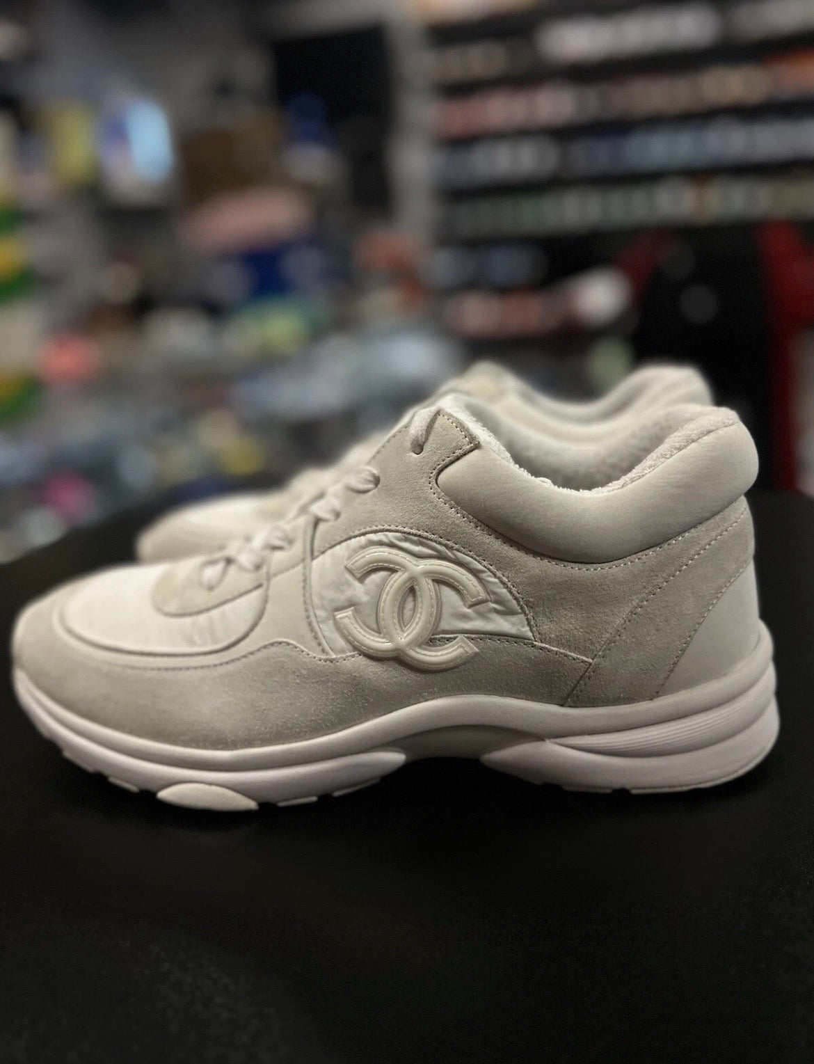Chanel Trainers Interlocking CC Logo Sneakers