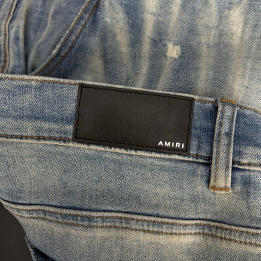 Amiri Jeans Black Leg Logo Quick Shipping