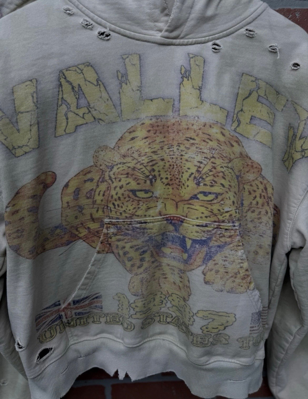 Vale Green Pull Over Hoodie Tan Tiger Valley Vale Forever RARE