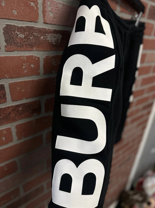 Burberry Sweat Shorts Black White