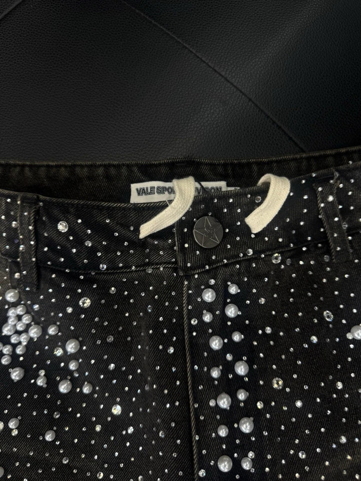 Vale Lives Forever Rainstorm Shorts Rhinestone