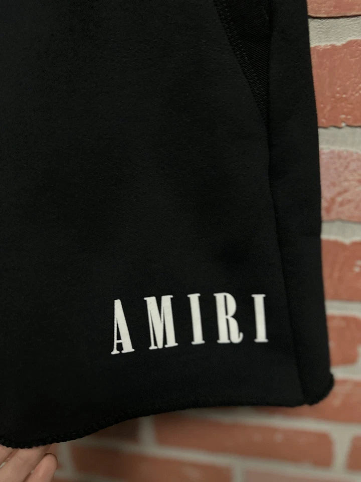 Amiri Logo Black Sweat Shorts