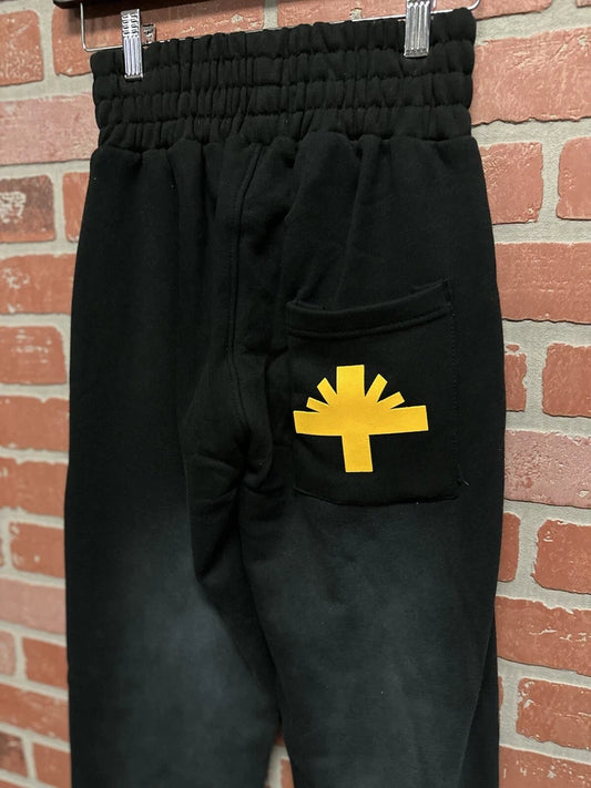 Vertabrae C-2 Sweat Pants Washed Black/Yellow