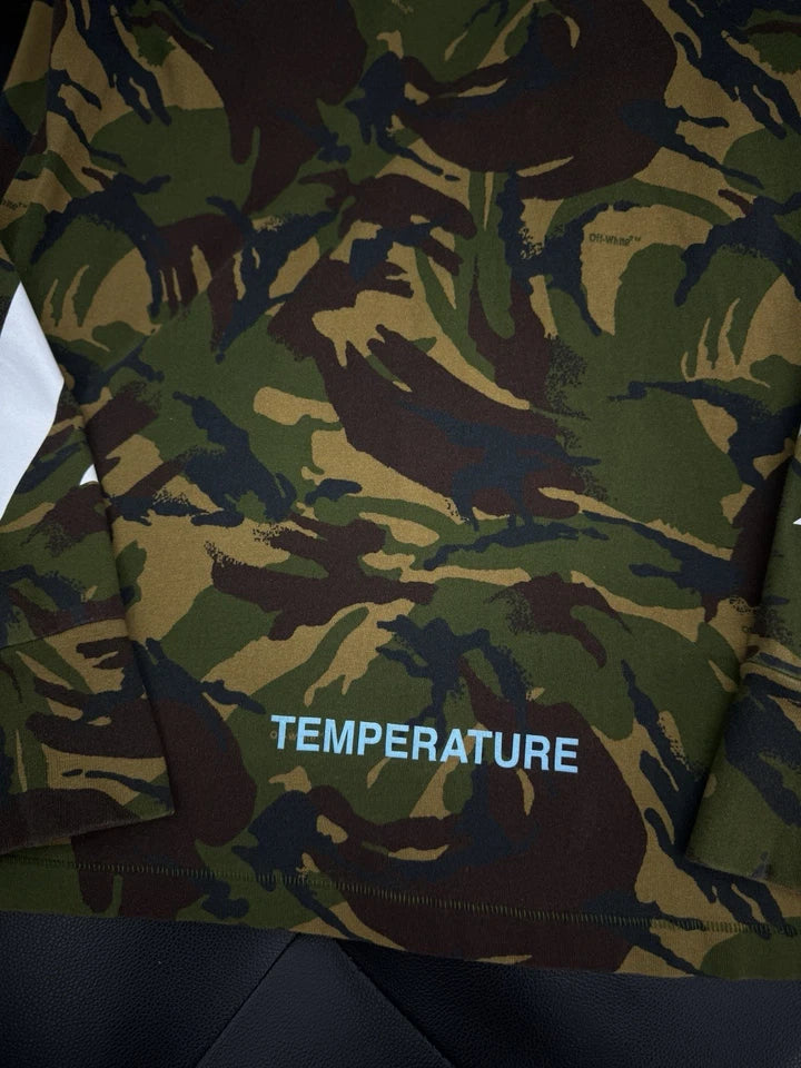 Off White Camouflage Long Sleeve Tshirt