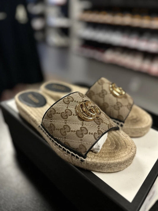 Gucci Canvas Espadrille Sandal