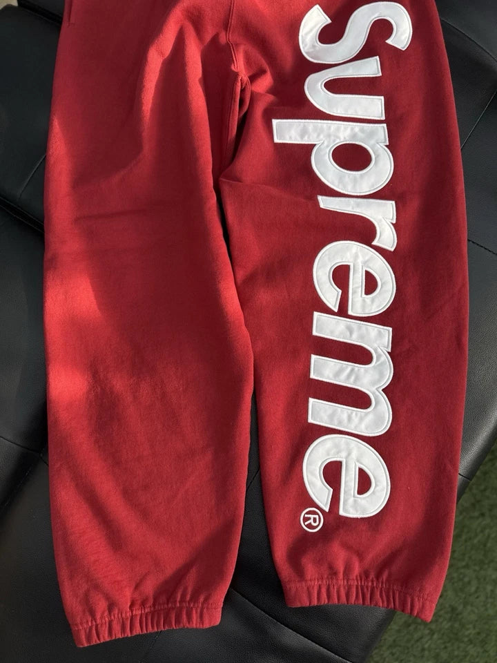 Supreme Satin Red Sweatpants