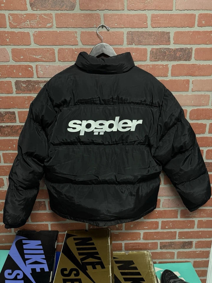 Sp5der Worldwide Black Puffer Jacket
