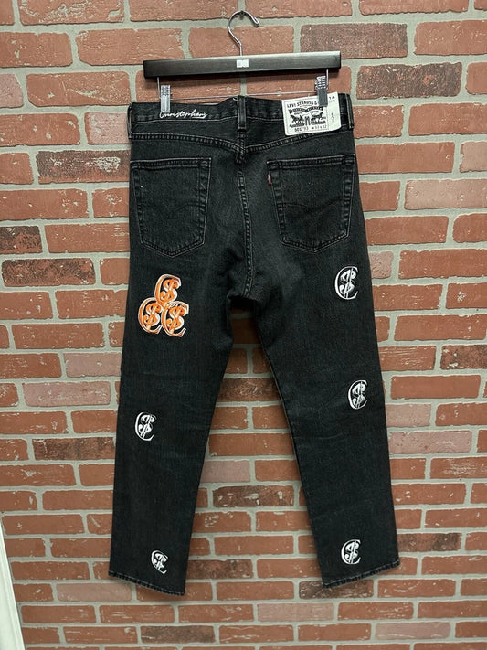 Chris Smokes Levi Jeans Patch Print