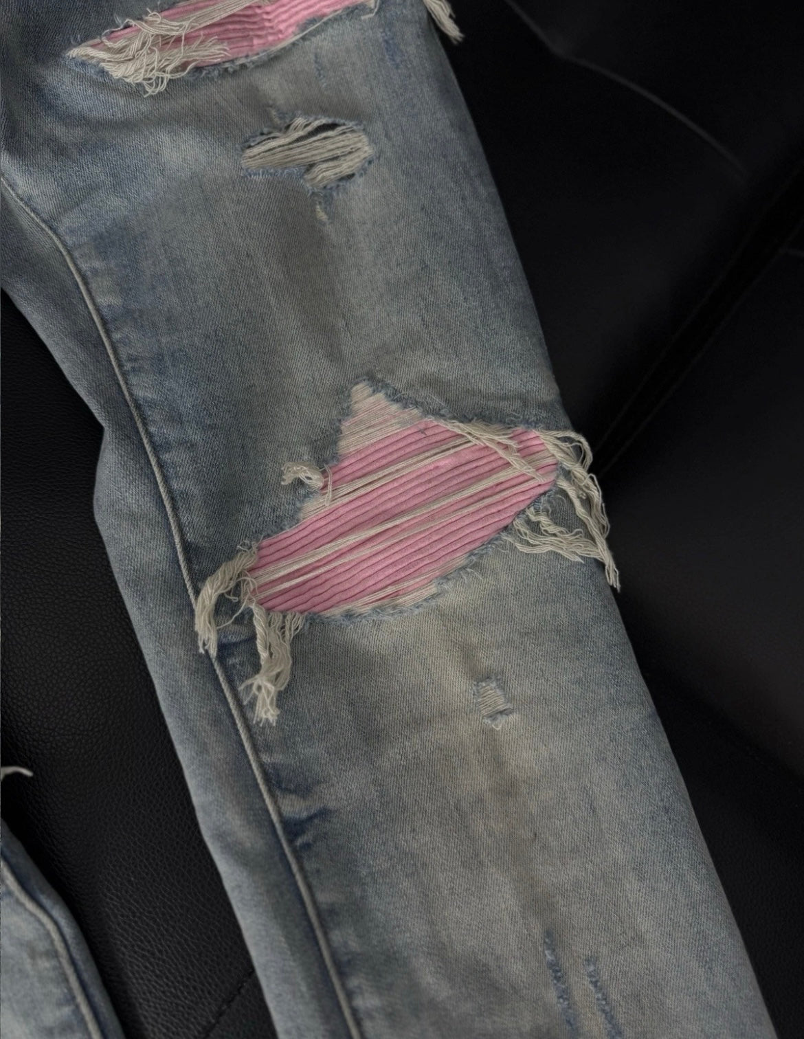 Amiri Blue Jeans Pink MX1