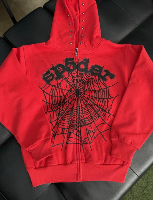 Sp5der Worldwide Red Black Sweatsuit