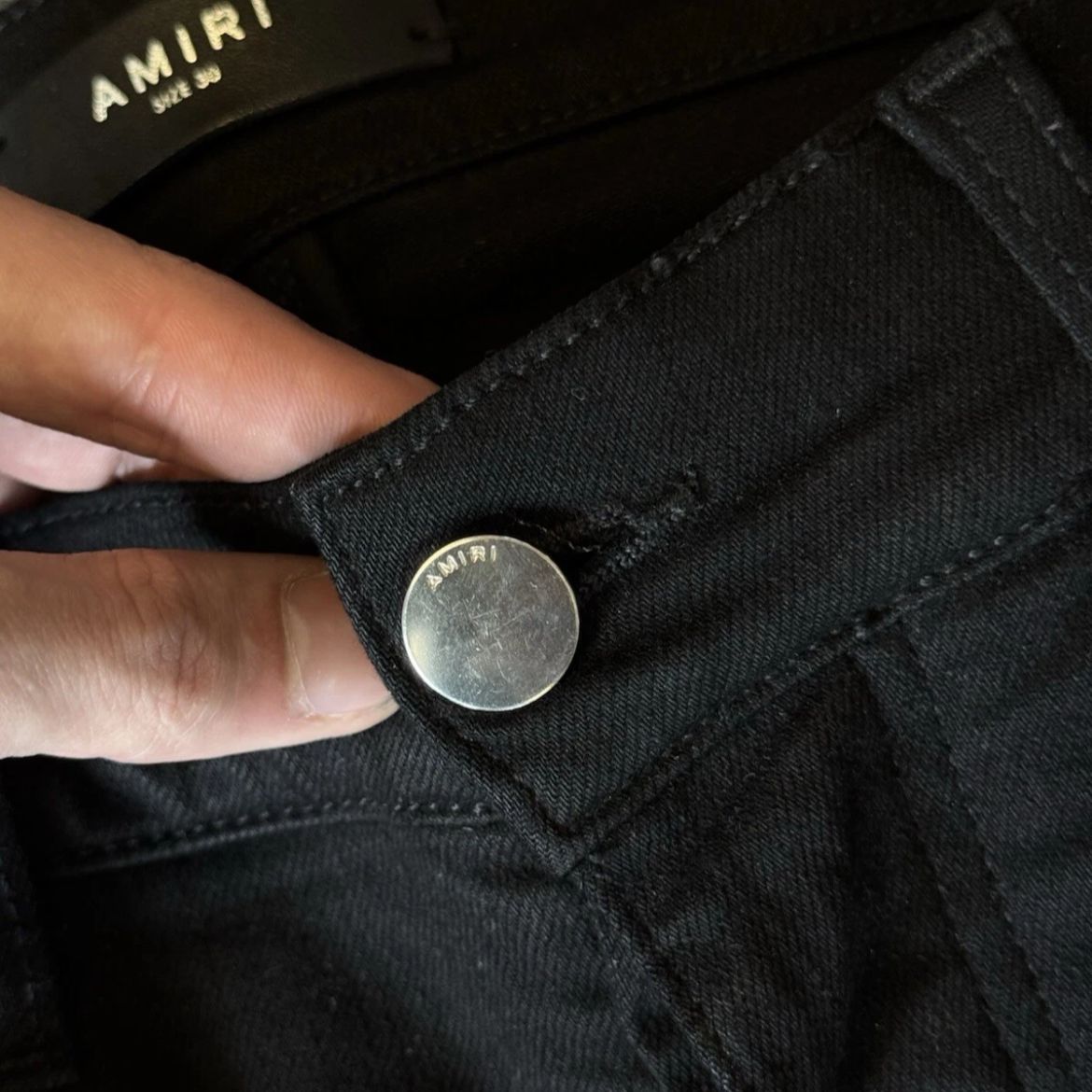 Amiri Black Angel Logo Jeans