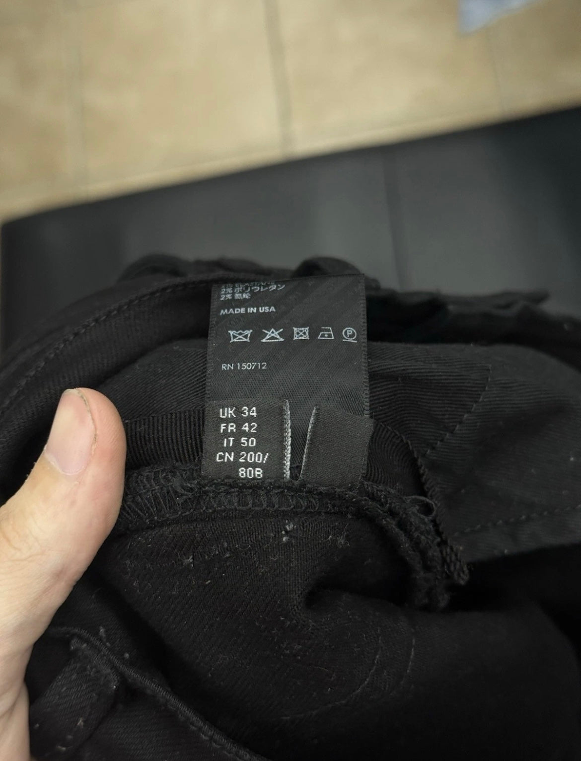 Amiri Black Angel Logo Jeans