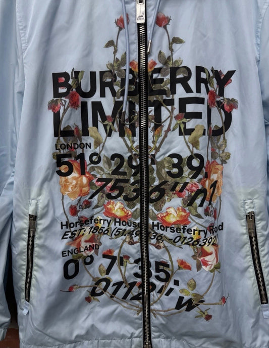 Burberry Limited Zip Up Jacket Nylon Blue