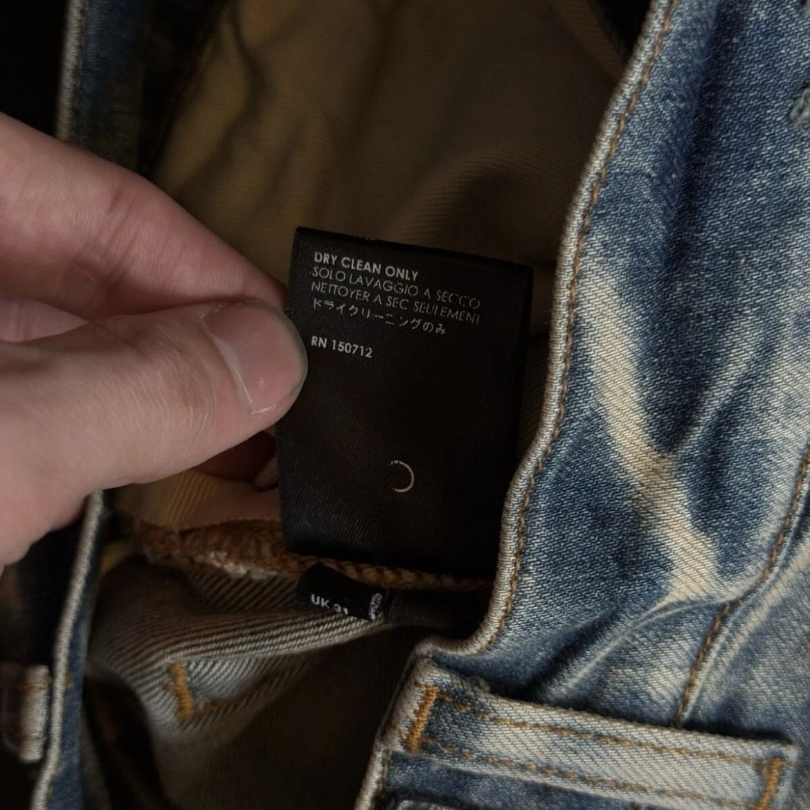 Amiri Jeans Blue MX1 Black Bandanna