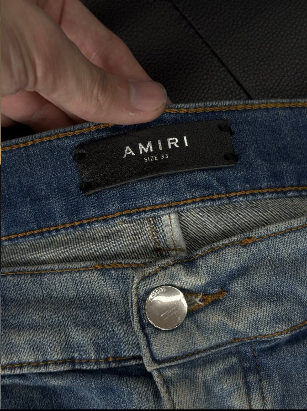 Amiri Blue Jeans Pink MX1