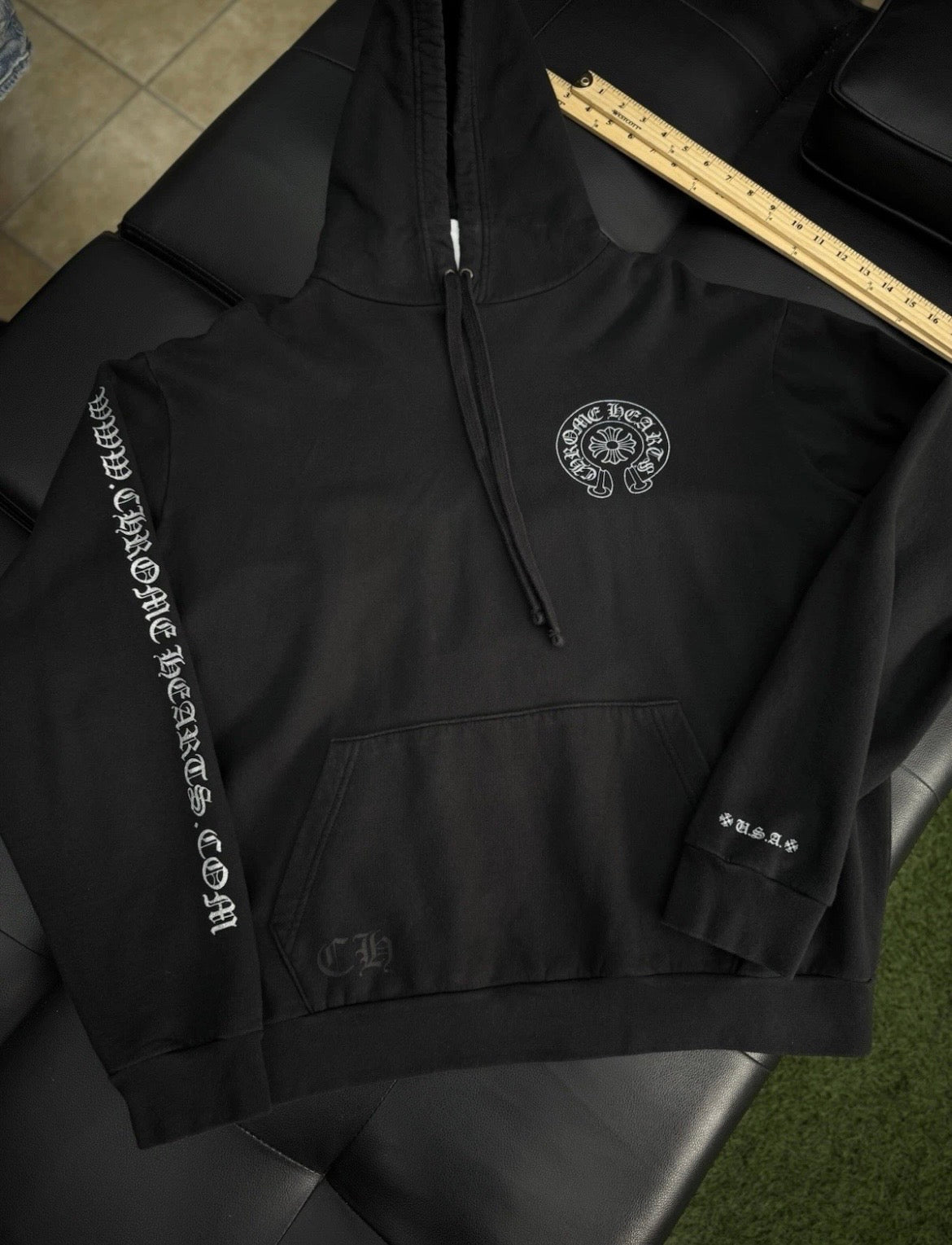 Chrome Hearts Black Silver Hoodie Sweatshirt
