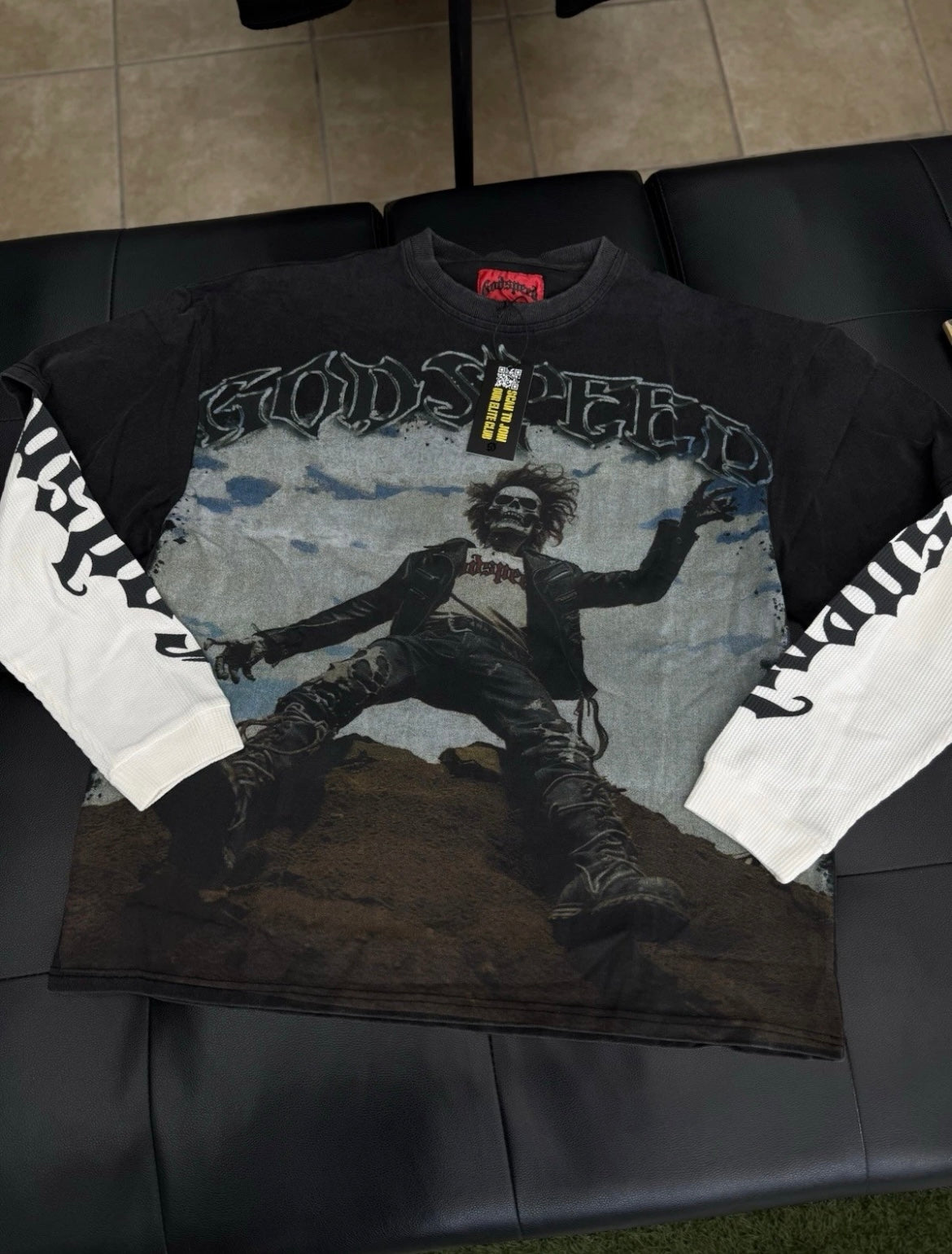 Godspeed Thermal LS T-Shirt White Orange