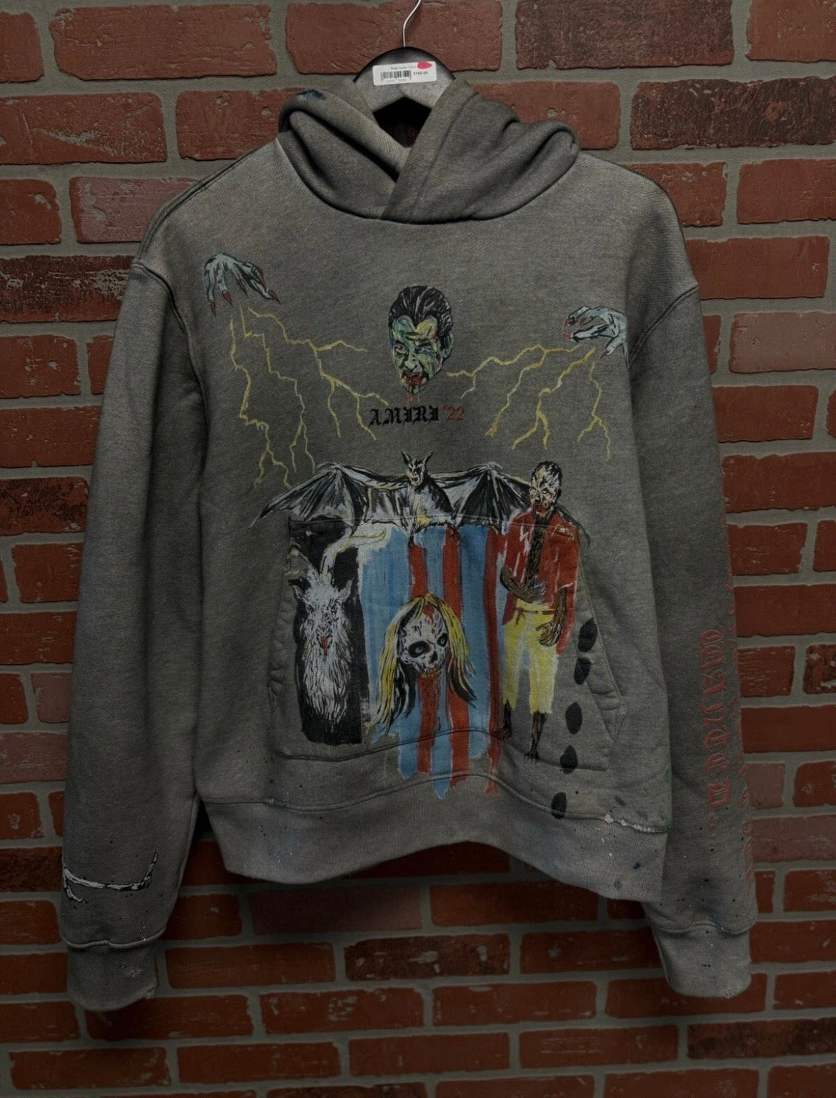 Amiri X Wes Lang Hoodie Grey