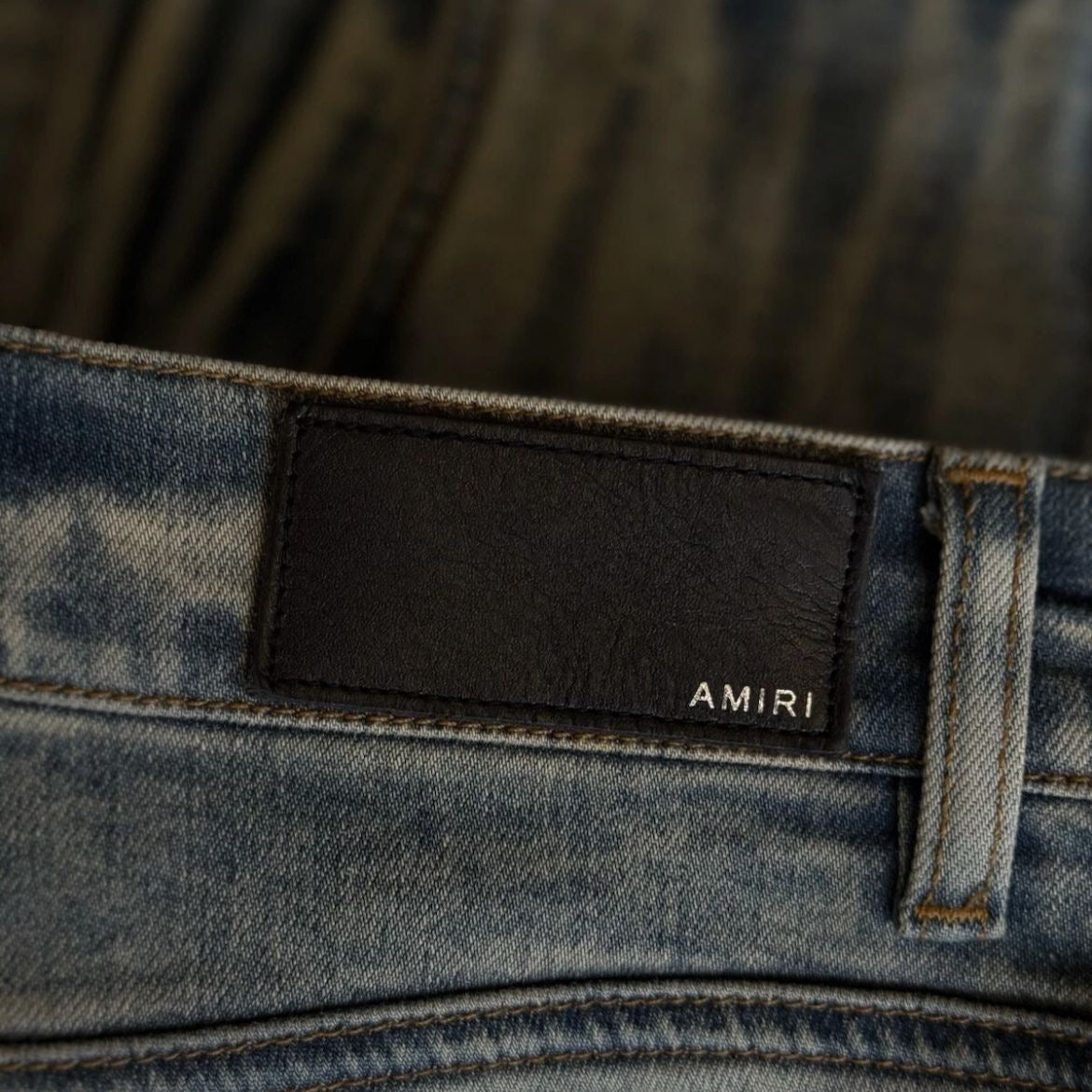 Amiri Jeans Blue MX1 Black Bandanna