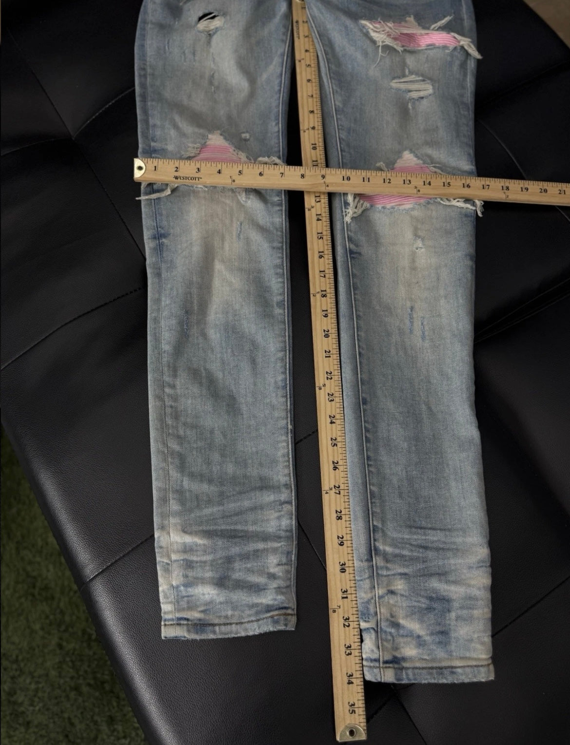 Amiri Blue Jeans Pink MX1