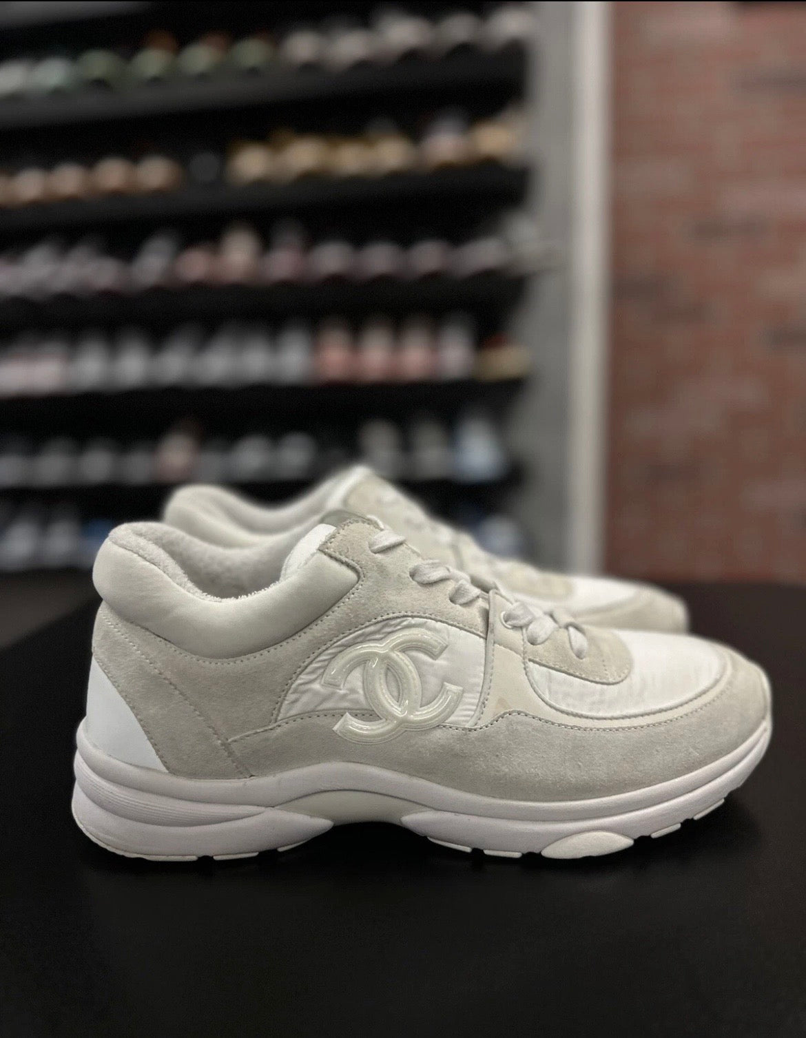 Chanel Trainers Interlocking CC Logo Sneakers