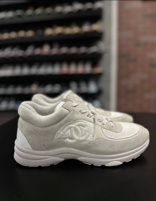 Chanel Trainers Interlocking CC Logo Sneakers