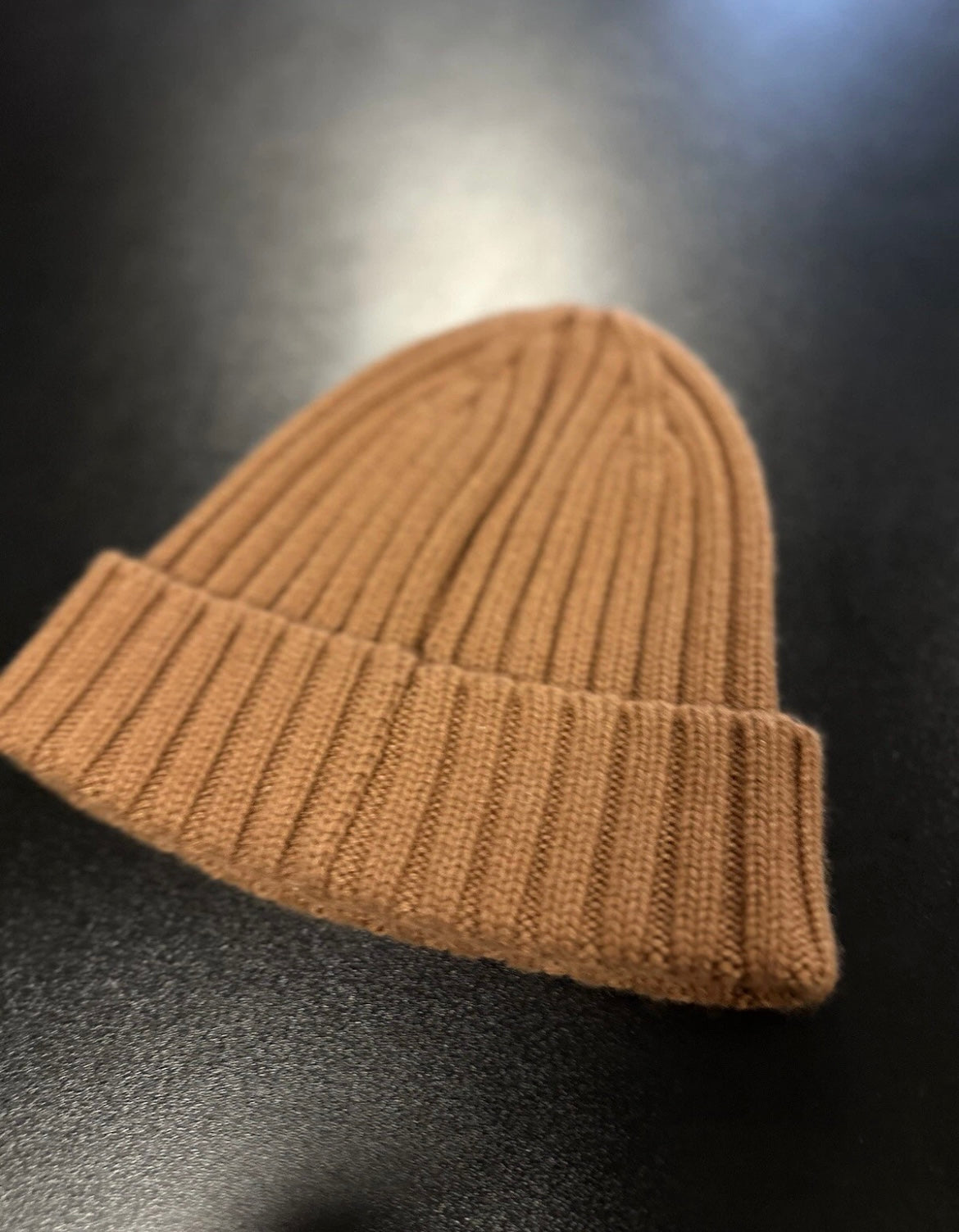 AMIRI Knit Wool Beanie Cap Brown Hat Amiri Logo