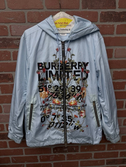 Burberry Limited Zip Up Jacket Nylon Blue