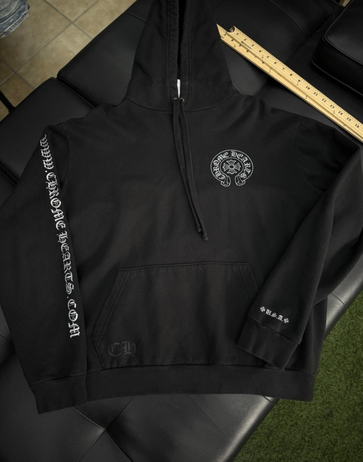 Chrome Hearts Black Silver Hoodie Sweatshirt