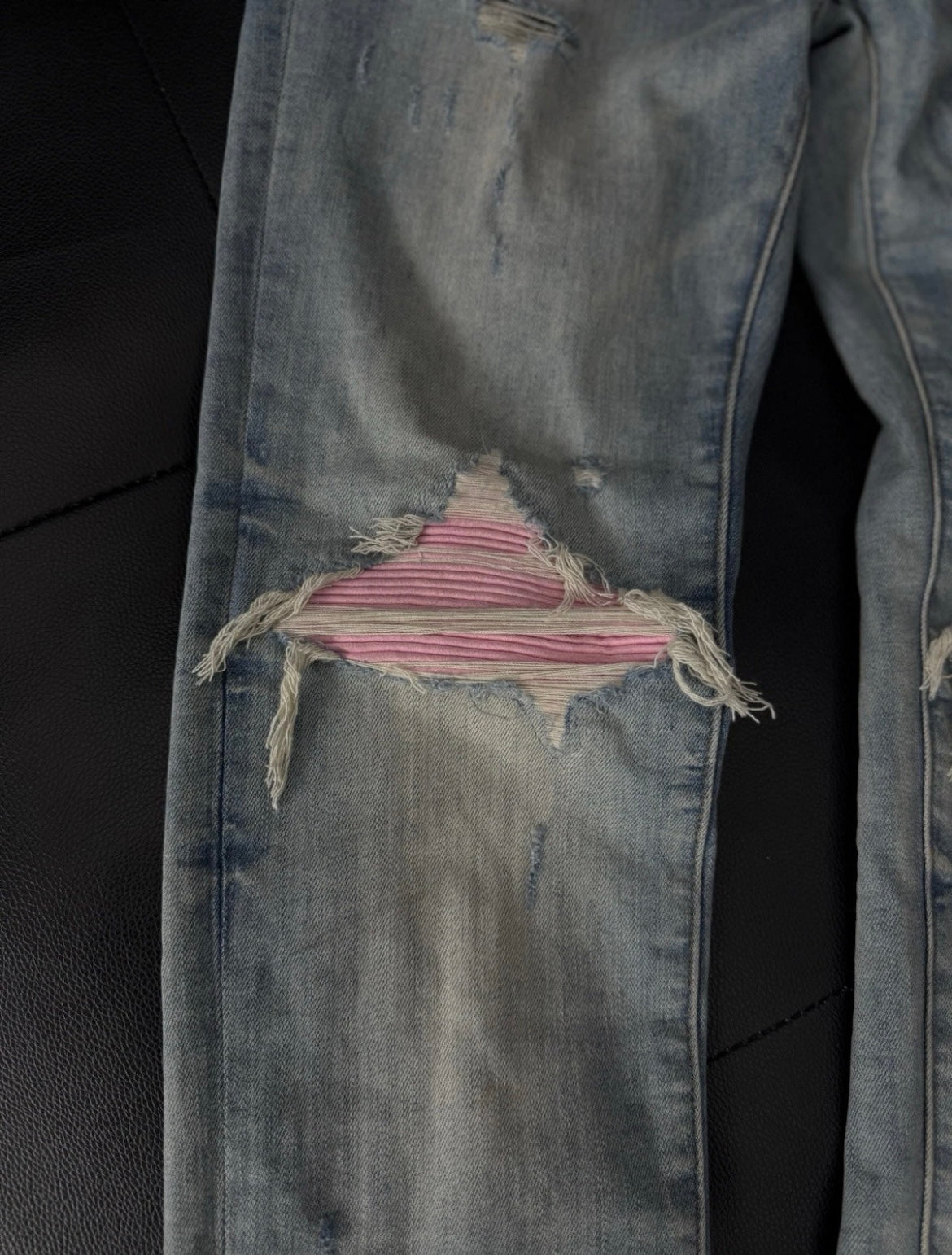 Amiri Blue Jeans Pink MX1