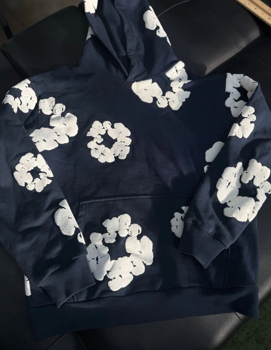 Denim Tears  Navy Blue Hoodie