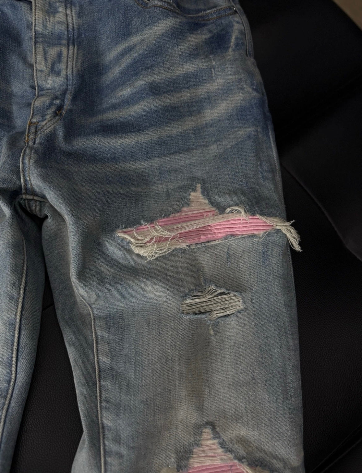 Amiri Blue Jeans Pink MX1