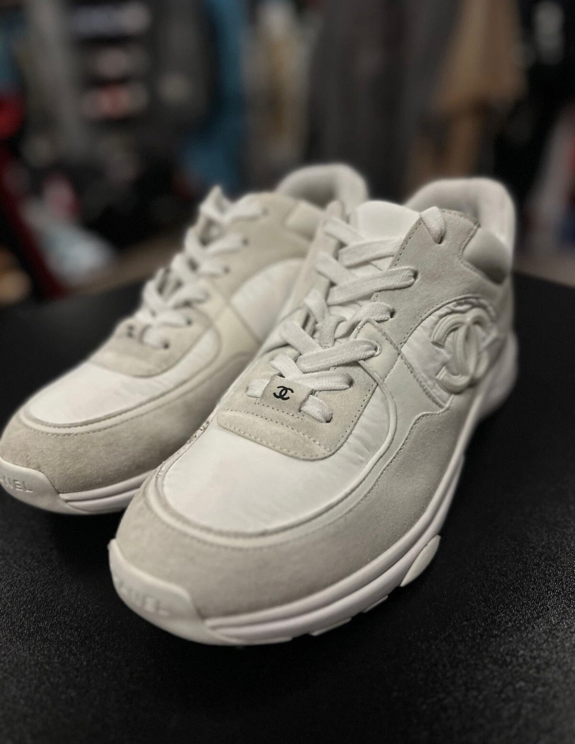 Chanel Trainers Interlocking CC Logo Sneakers