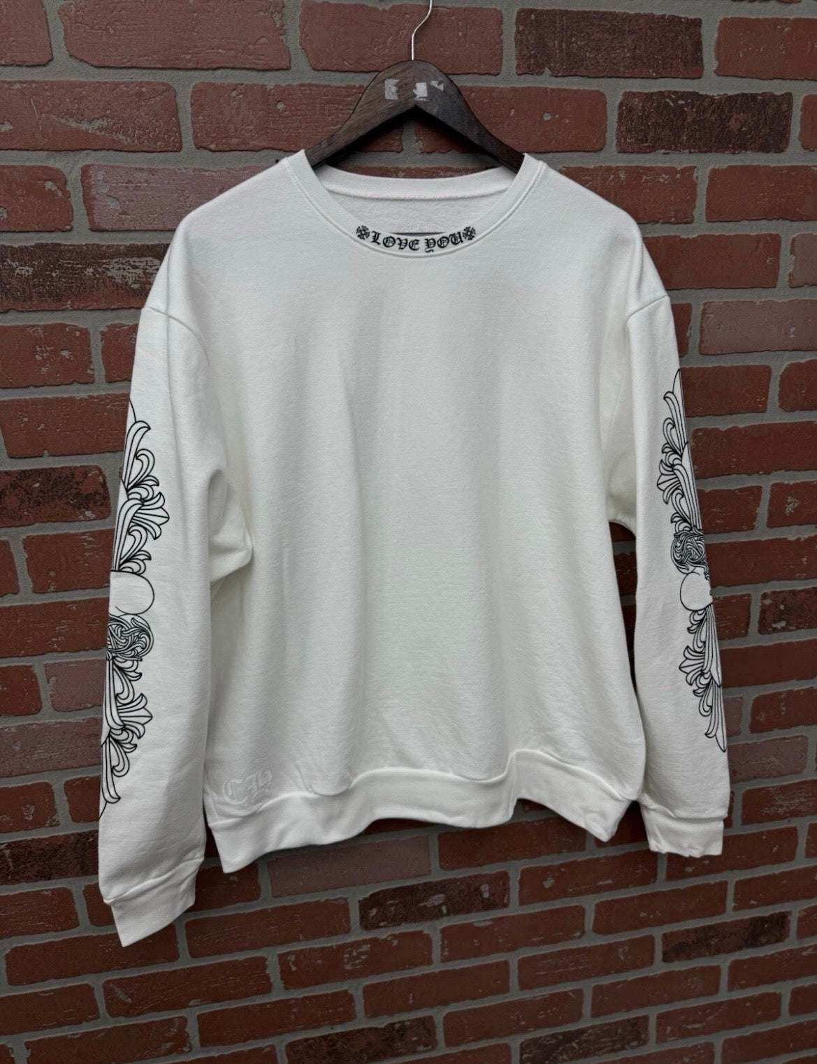 Chrome Hearts Love You Floral Heart Crewneck Sweatshirt