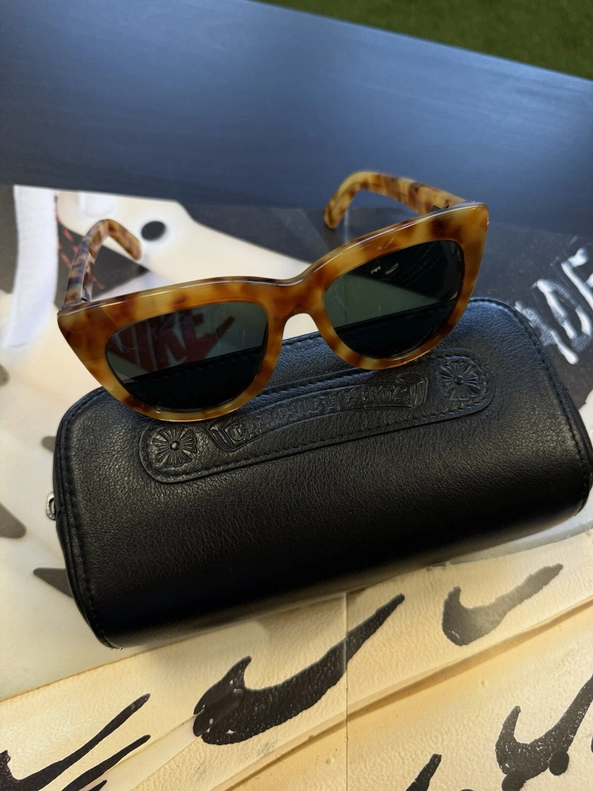 Chrome Hearts Sunglasses Cheetah Print