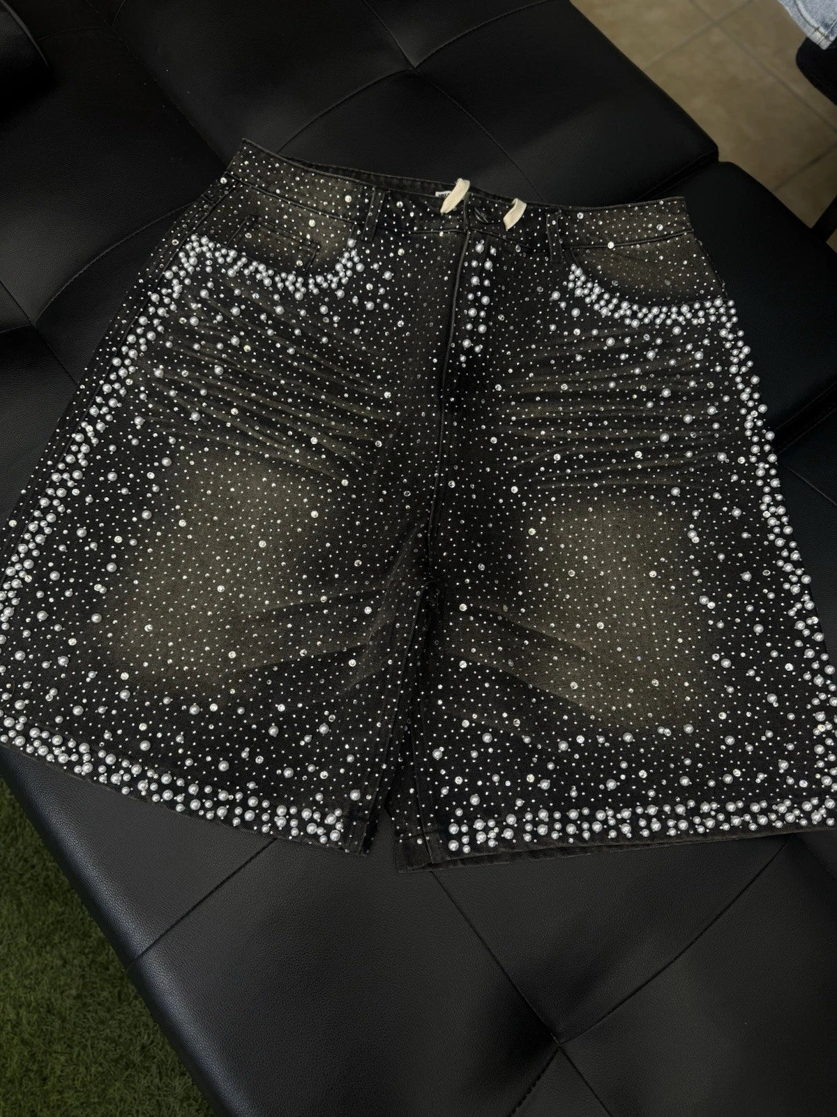 Vale Lives Forever Rainstorm Shorts Rhinestone