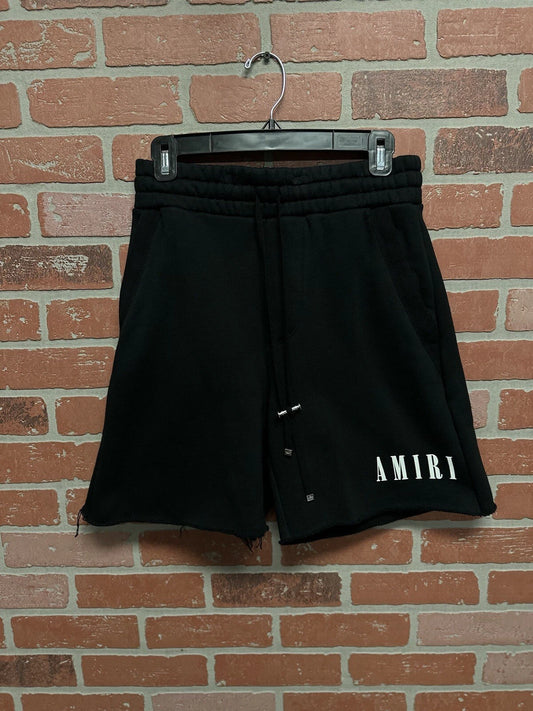 Amiri Logo Black Sweat Shorts