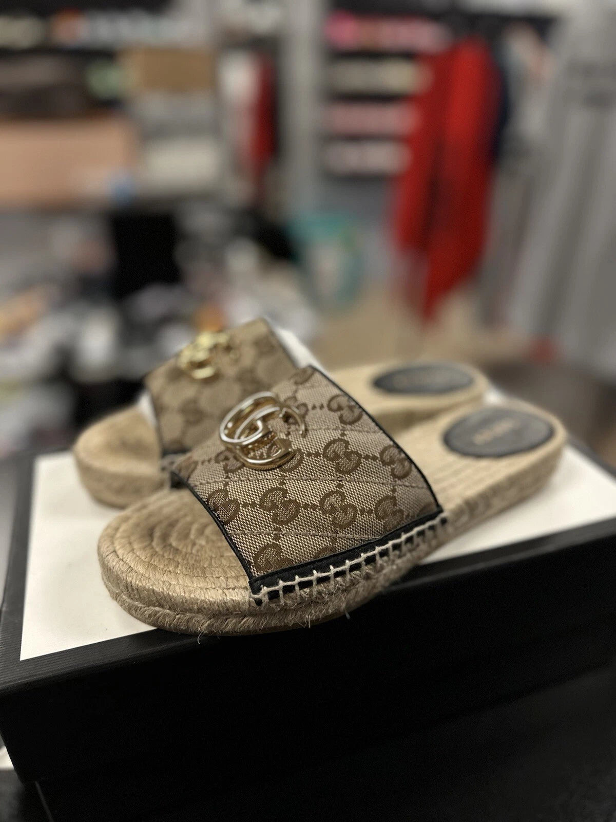 Gucci Canvas Espadrille Sandal