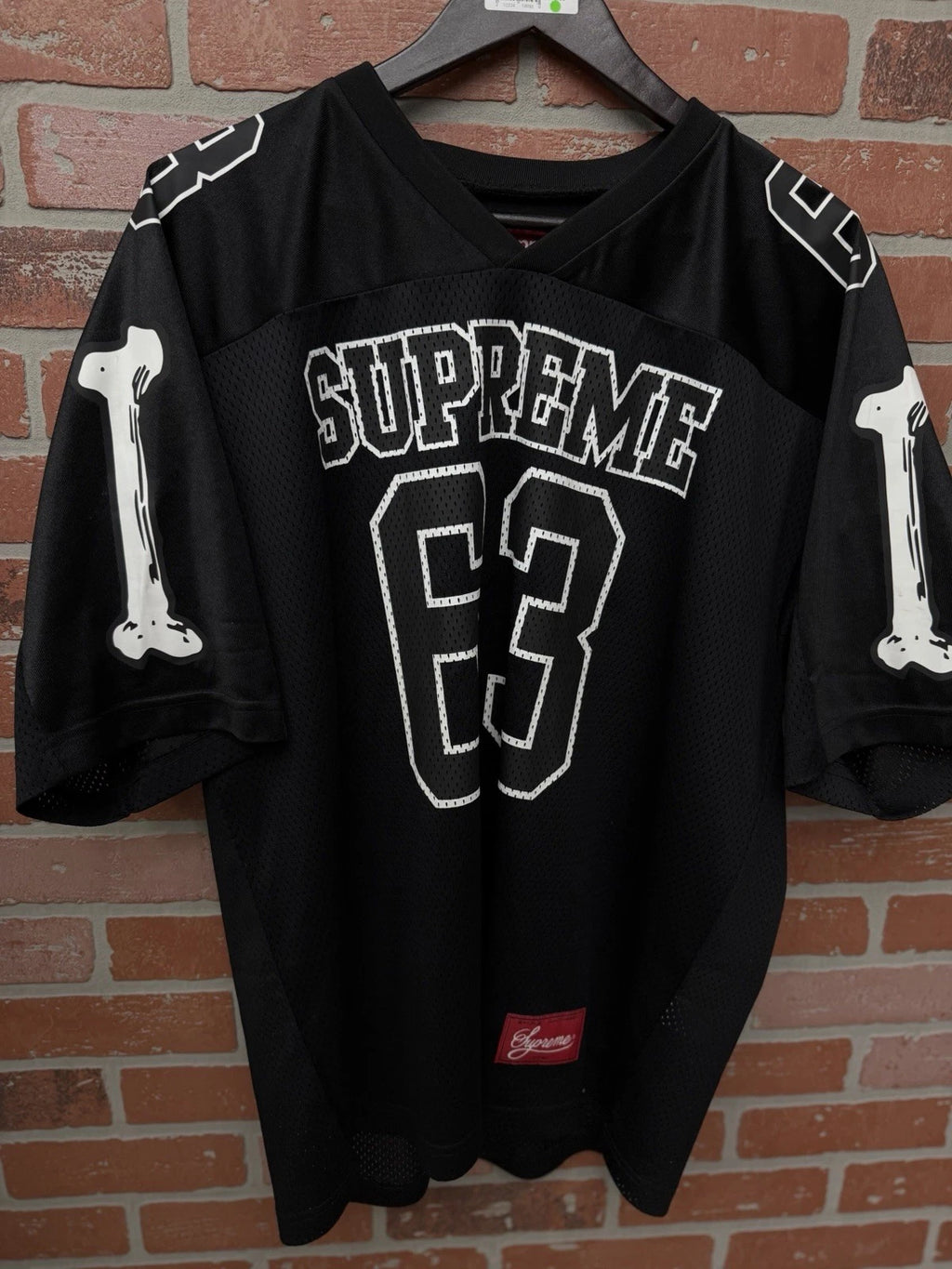 Supreme Bones Jersey Black White T-Shirt