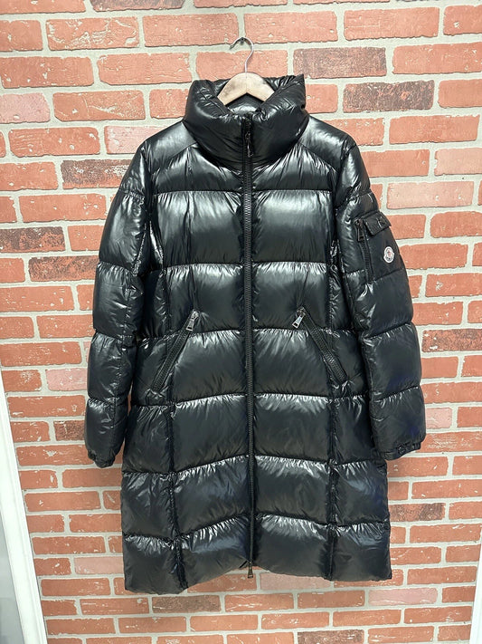 Black Moncler Moka Long Down Puffer