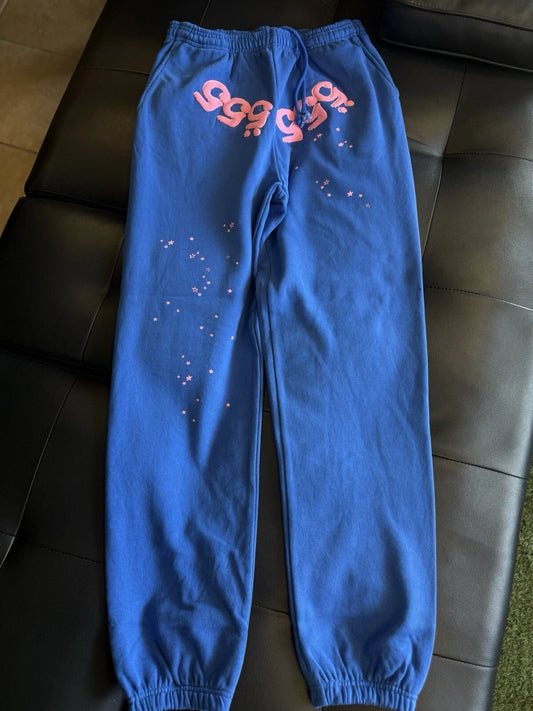 Sp5der Worldwide Blue Pink Sweats