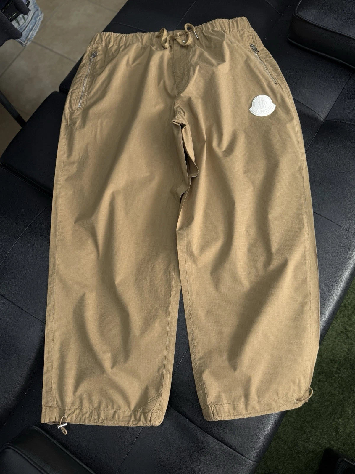 Moncler Tan Baggy Men Track Pants