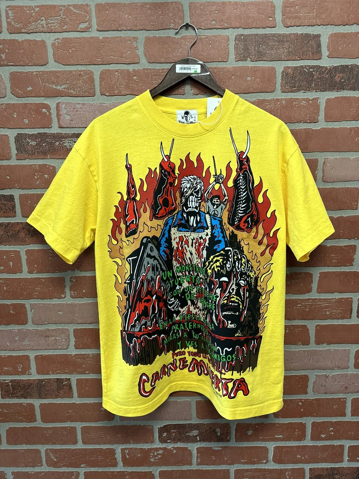 Warren Lotas “Carne Muerta” Yellow Graphic Shirt