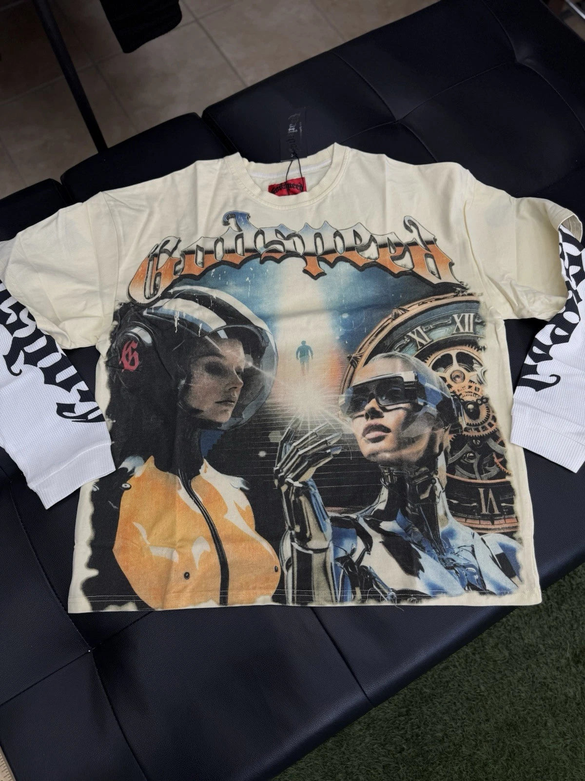 Godspeed Thermal LS T-Shirt White Orange