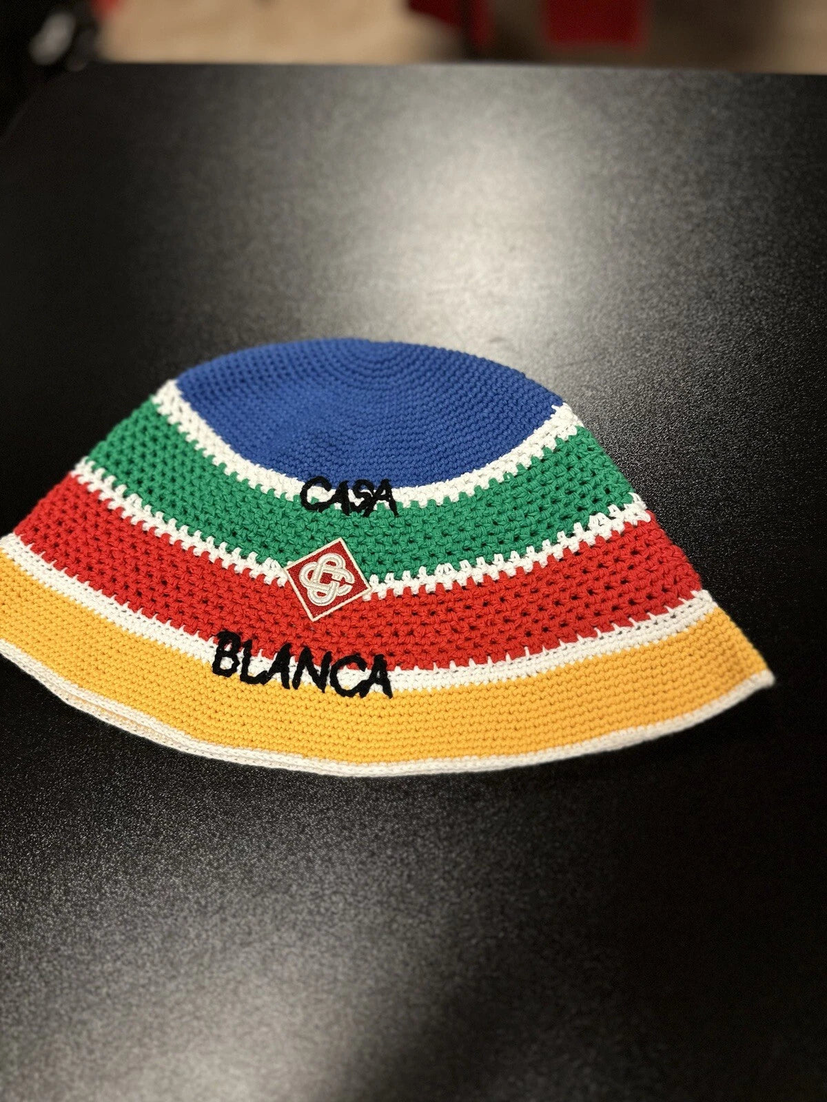 Casablanca Cotton Crochet Hat Multicolored