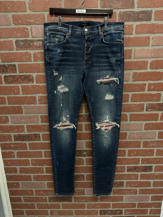 Amiri MX1 Patch Jeans Red Patch