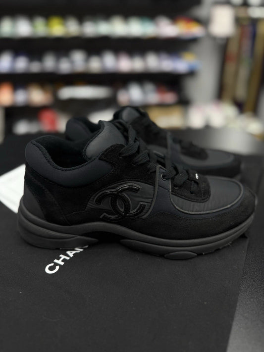 Chanel CC Logo Sneaker Black