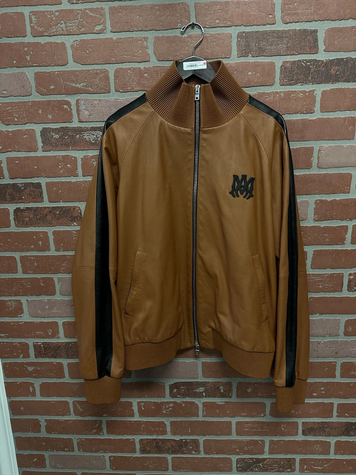Amiri Brown Leather Jacket