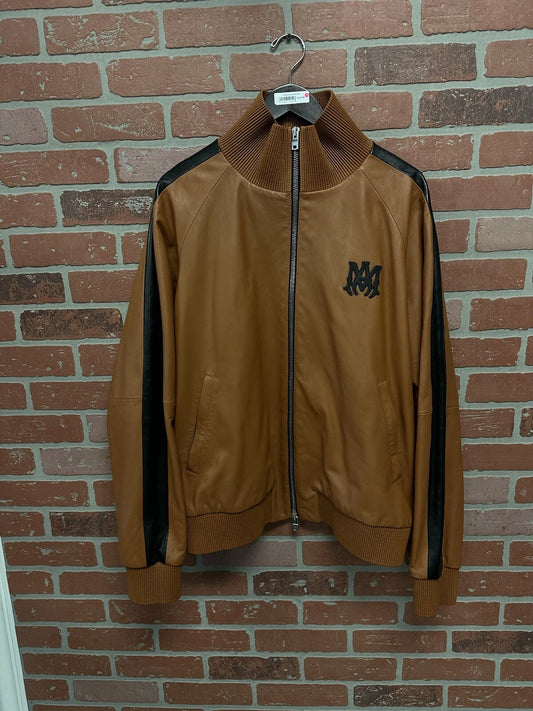 Amiri Brown Leather Jacket